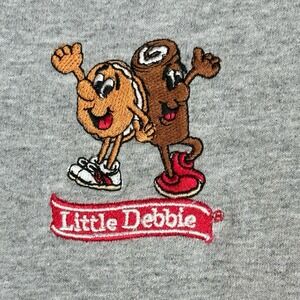 Little Debbie T-Shirt‎ Adult Small Gray Gildan Graphic Tee Snack Logo Y2K Retro